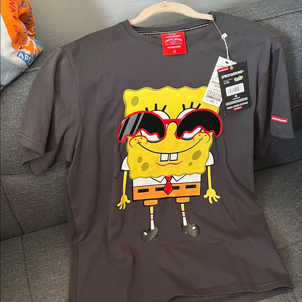 Sprayground SpongeBob Tee in Dark Gray